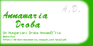 annamaria droba business card